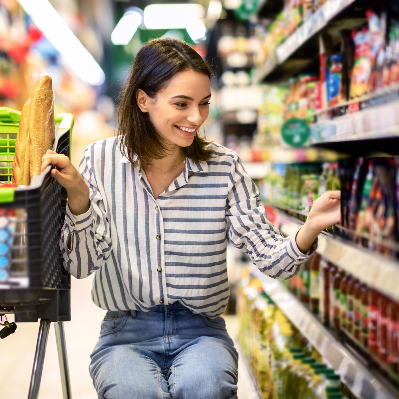 Frau Supermarkt